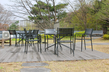 Outdoor Tables And Chairs in garden