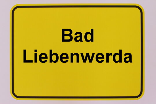 Grafische Darstellung des Ortseingangsschildes der Stadt Bad Liebenwerda