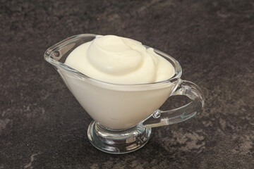 Sour cream in the bowl