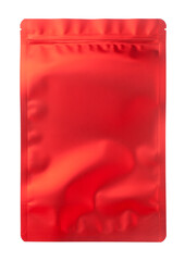 red foil zipper bag packaging on white background