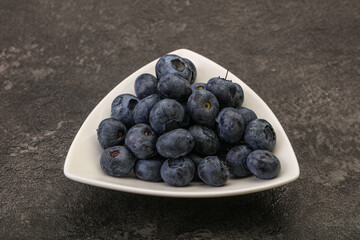 Ripe sweet tasty blueberries heap