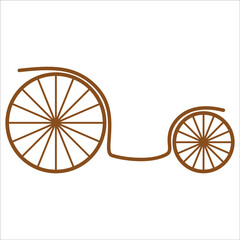 Fototapeta premium Part of a chariot with wheels on a white background