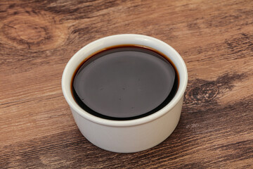 Asian soya sauce in the bowl