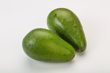 Two ripe exotic avocado vegetable