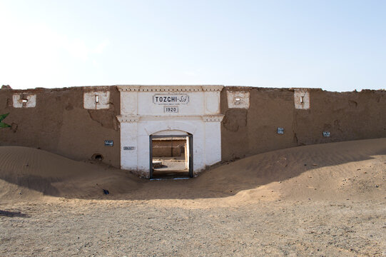 A very old railroad station after a sand storm near Pakistan-Iran Border