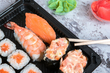 Japanese restaurant delivery, take away box