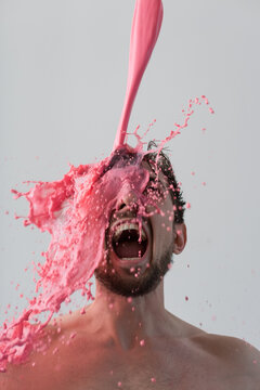 Man with Paint Splash