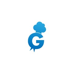 Letter G Hat chef icon logo