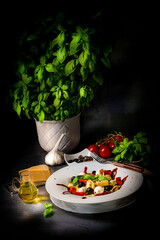 rustic tortellini pasta salad with mozzarella