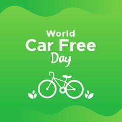 World Car Free Day Vector Design Illustration
