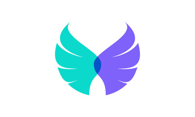 Naklejka premium Vector design of wings. Suitable as a logo that represents freedom, courage and happiness.