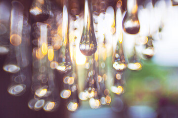 Crystal chandelier and bokeh...