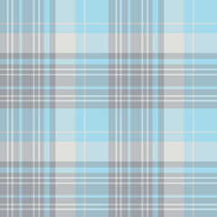 Seamless pattern in stylish gray and light blue colors for plaid, fabric, textile, clothes, tablecloth and other things. Vector image.
