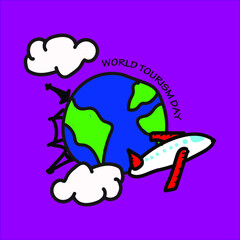 World Tourism Day Hand Drawn Illustration