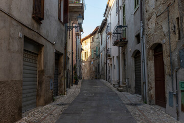 Fototapeta na wymiar course dei Garibaldini in the center of the town of Collescipoli