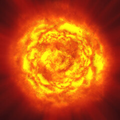 Fototapeta premium fire ball explosion in space