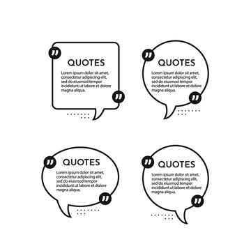 Set quotes background vector template.