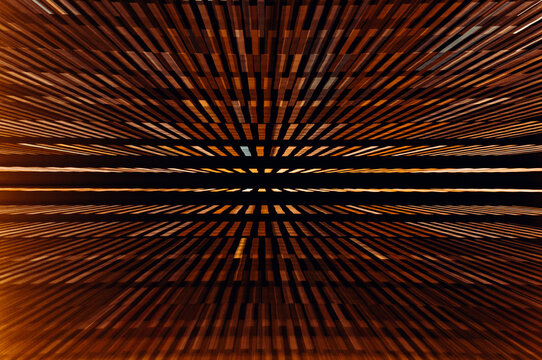 Long exposure shot with abstract light lines