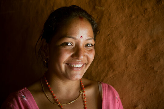 Portrait of a beautiful Nepali woman.