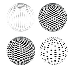 Halftone dots in circle form. round logo . vector dotted frame . design element