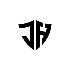 Obraz premium JH monogram logo with shield shape design template