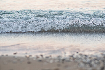 Sea wave.  Coastline. Natural marine background.