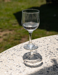 Wine glass with water