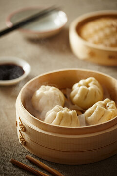 Steamed baozi buns
