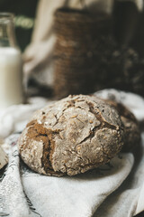 Still life of rye bread