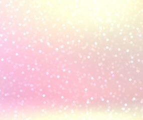 Sweet pink glamour 3d background decorated brilliant sparkles pattern. Decorative holiday studio interior.