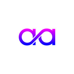 Letters A A, A&A joint logo icon vector template