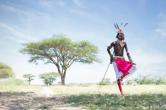 Colourful Samburu Warriors. Kenya