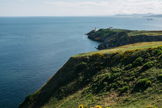 cliffs along irish sea in ireland