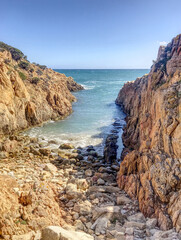 Fototapeta na wymiar Little beach in Chia Sardinia