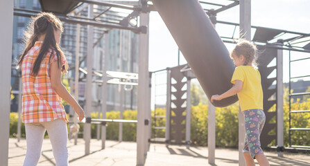 Kids having fun on the playground