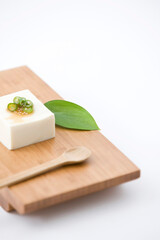 tofu on cutting board