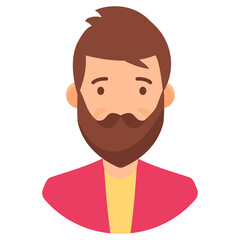 
Editable character design of hipster, flat vector 
