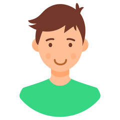 
Character design of child, editable vector of pupil in flat style 
