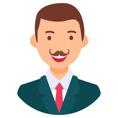 
Manager character design, administrator person style in flat vector 
