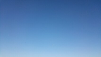 blue sky with moon