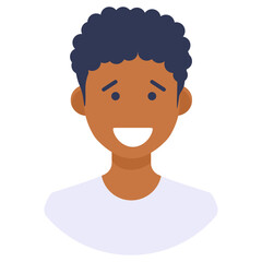 
Trendy flat vector of african man, male person 
