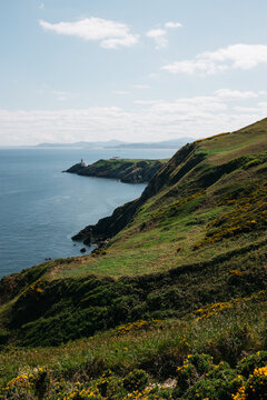 cliffs along irish sea in ireland
