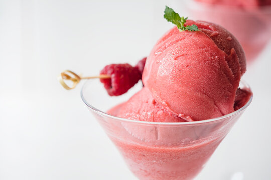 Raspberry sorbet