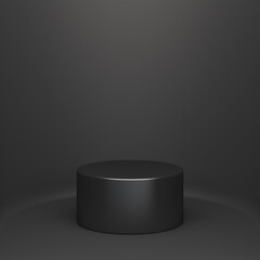 Black Friday podium, product display mock up on studio lighting background. 3D rendering illustration.