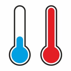 Temperature icon. Low and High sign on white background vector illustration