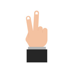 vector hand and finger pose flat illustration