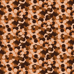 Brown Dotted Abstract Background - Vector Illustration