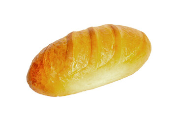 Homemade white bread. Bread isolated on white.