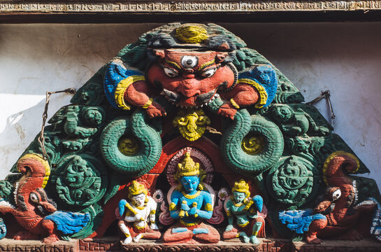 sculpture in Swayambhunath,monkey temple,Nepal