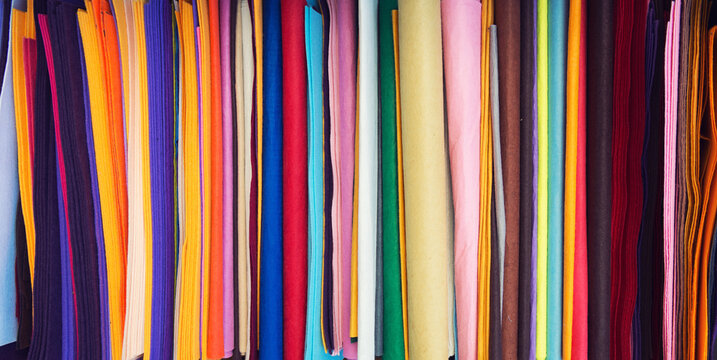 Range of colors felt background